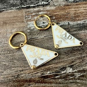 Repurposed Prada Earrings